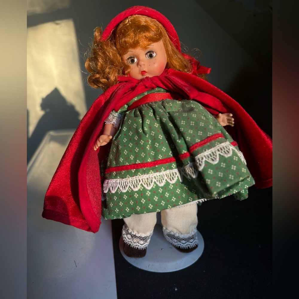 Madame Alexander Red and Green Doll with Lace